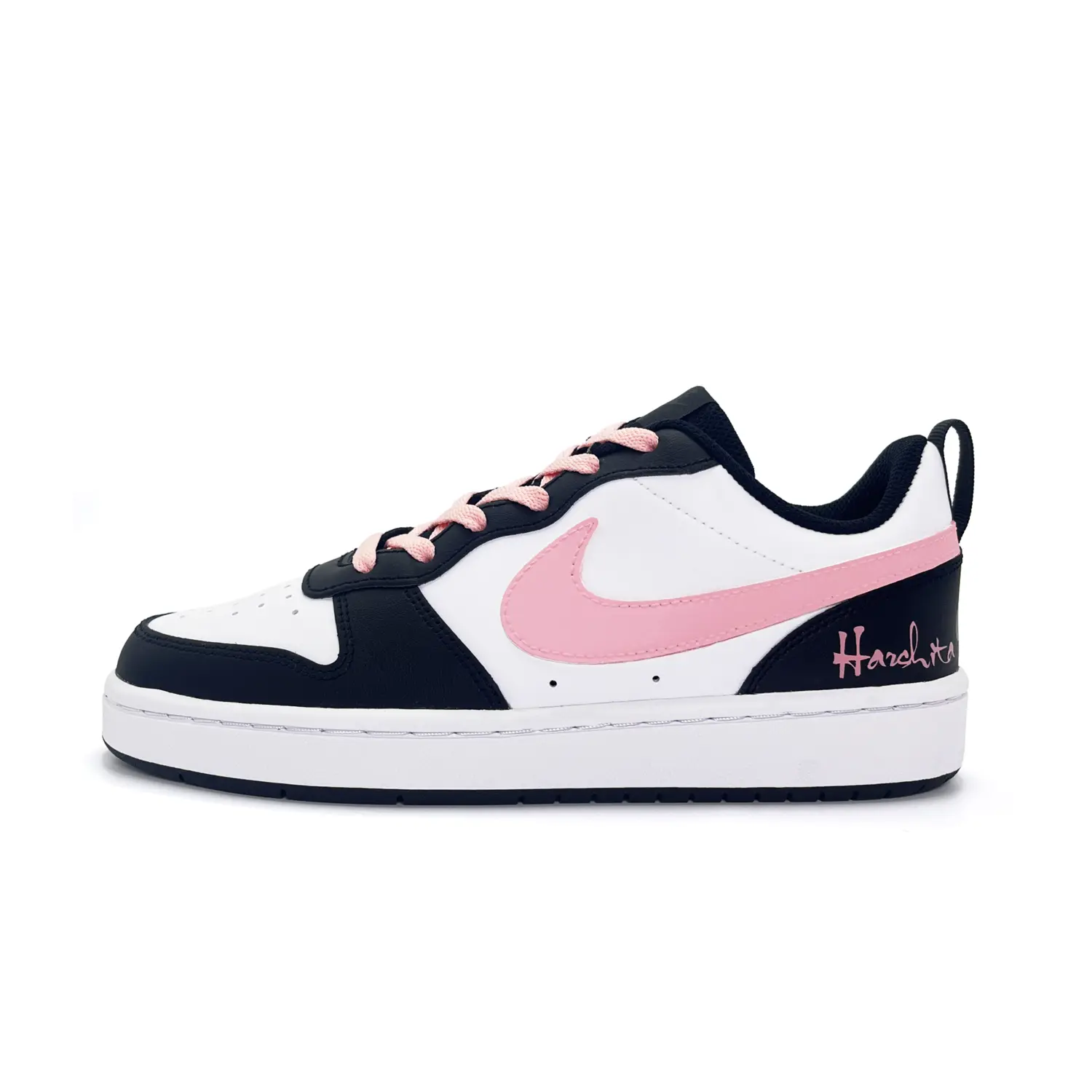 

Кроссовки Nike Court Borough 2 Skateboarding Shoes Women's Low-top Black/pink/white, черный