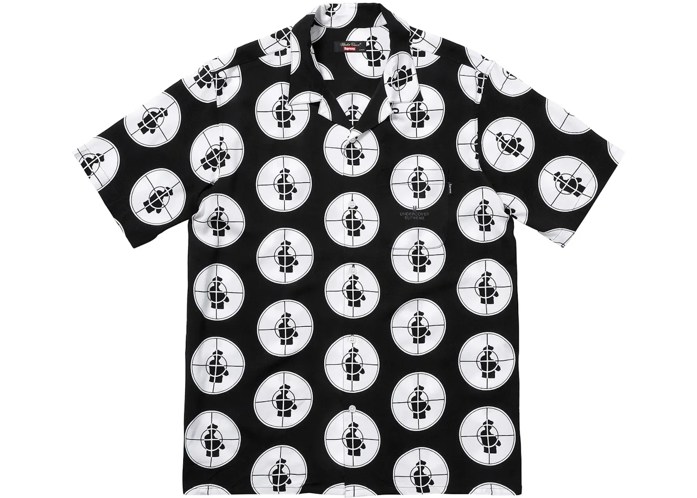 Мужская рубашка с принтом Supreme UNDERCOVER/Public Enemy Rayon Shirt, Black