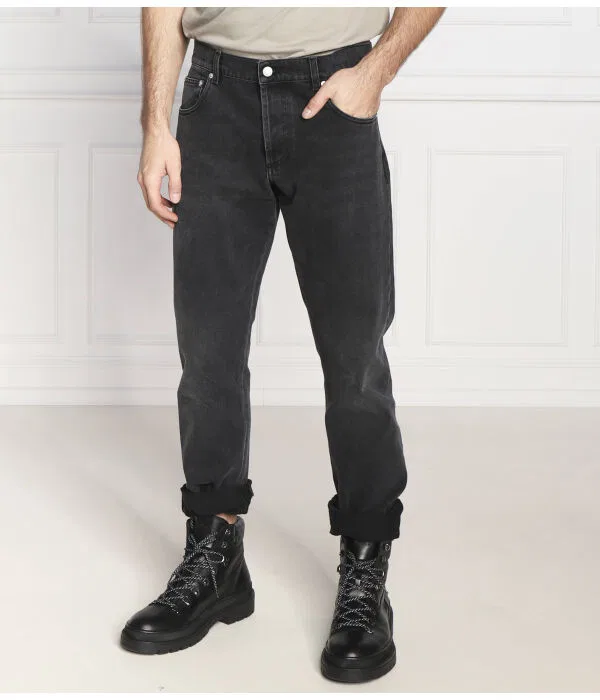 Мужские джинсы с зауженным кроем Tapered Fit Alexander McQueen, черный — фото 3