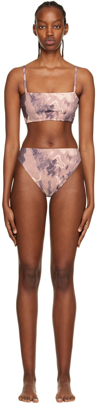 

Эксклюзивный бежевый капсульный комплект бикини SSENSE ELLISS