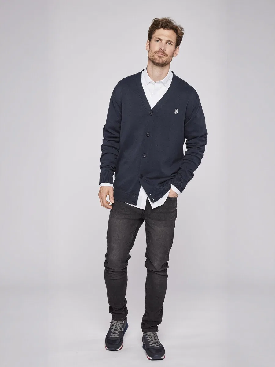 Толстовка на молнии U.S. POLO ASSN. 'UMDolovan' сапфирового цвета — фото 4
