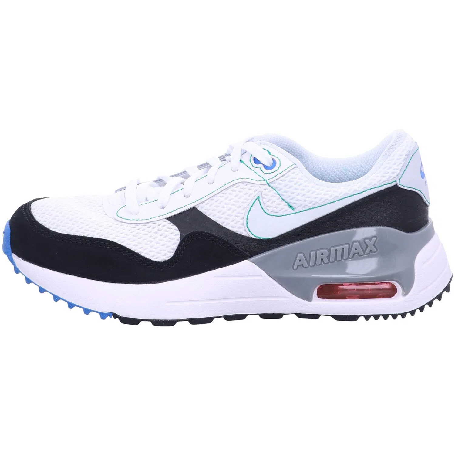 Детские кроссовки для мальчиков с амортизацией Air Max Systm NIKE, White Black Grey — фото 2
