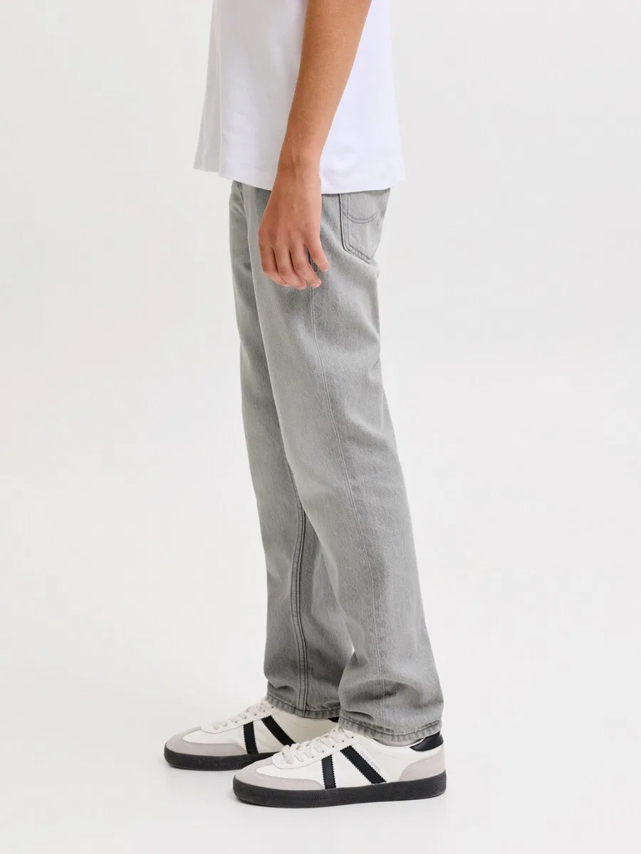 Джинсы Jack & Jones Junior Regular 'JJICLARK JJORIGINAL' серого цвета — фото 3