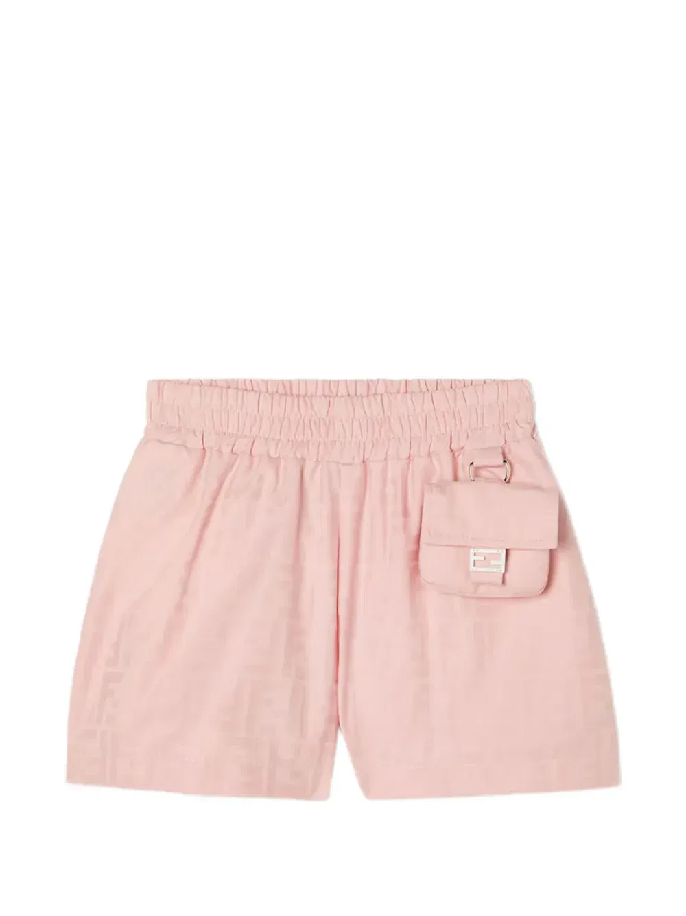 Детские шорты с жаккардовым узором FF Fendi Kids, розовый