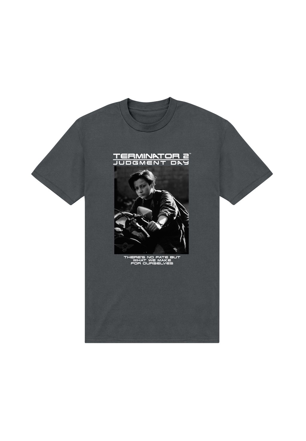 

Футболка с принтом TERMINATOR JUDGMENT DAY THERE S NO FATE Henry Tiger, серый