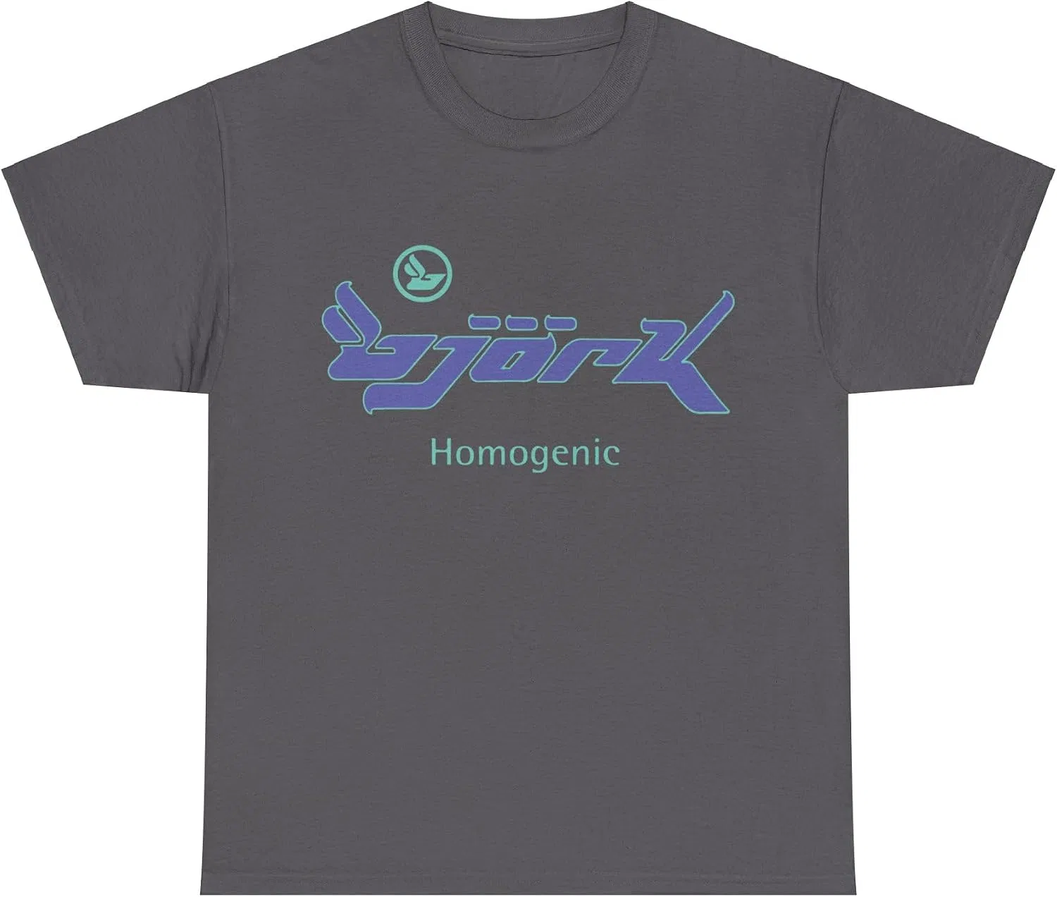 Женская футболка с принтом Homogenic, тёмно-серый