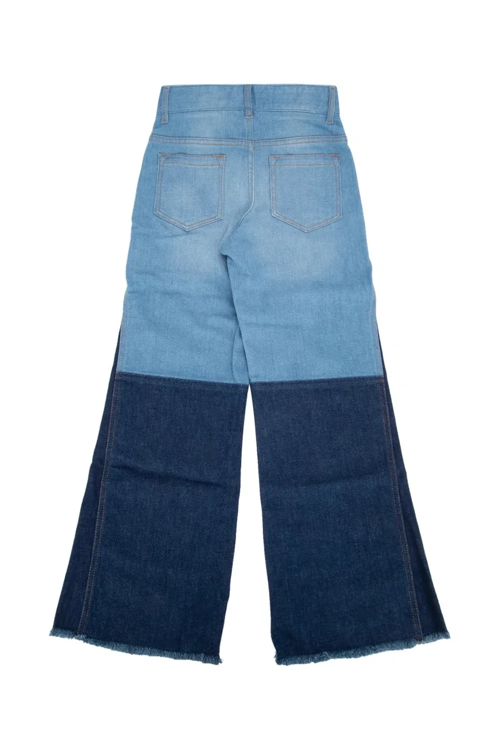Джинсы с пэчворком Chloe Kids Patchwork Jeans Chloé, Denim Blue — фото 2