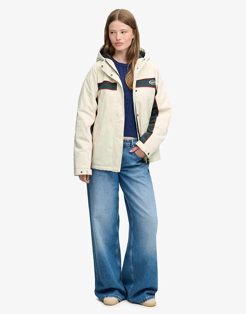 Ветровка Superdry Vintage с капюшоном, серый, идеально подходит для дождливой погоды — фото 4