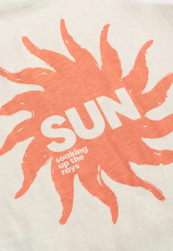Пижама набор 2 шт, хлопок, pure cotton sun graphic pyjamas, Marks & Spencer, coral, коралловый — фото 3