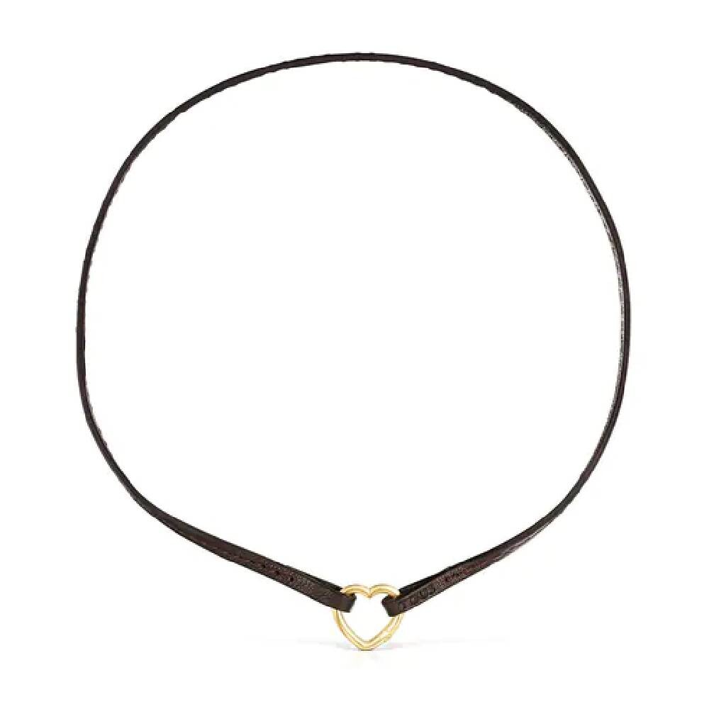 

Колье Tous Hold Heart Leather, золото/кожа