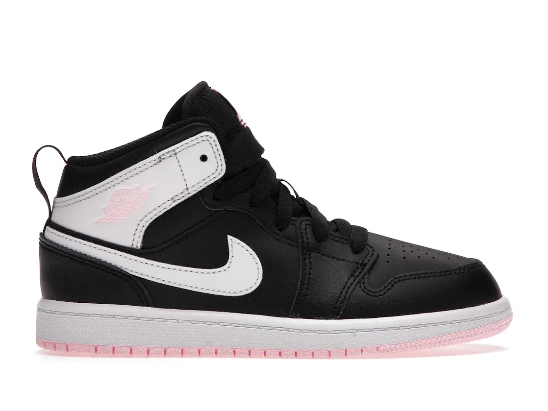 Детские кроссовки Lifestyle с принтом Jordan 1 Mid Jordan, Black/White-Arctic Punch