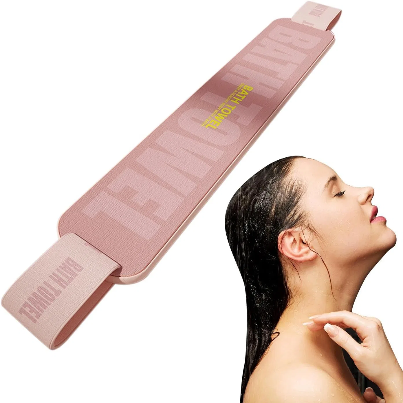 Скребок для спины двусторонний, Generisch, 230 г, Розовый