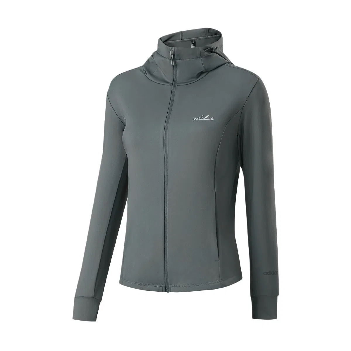 Женская куртка с капюшоном Adidas, Gray Green