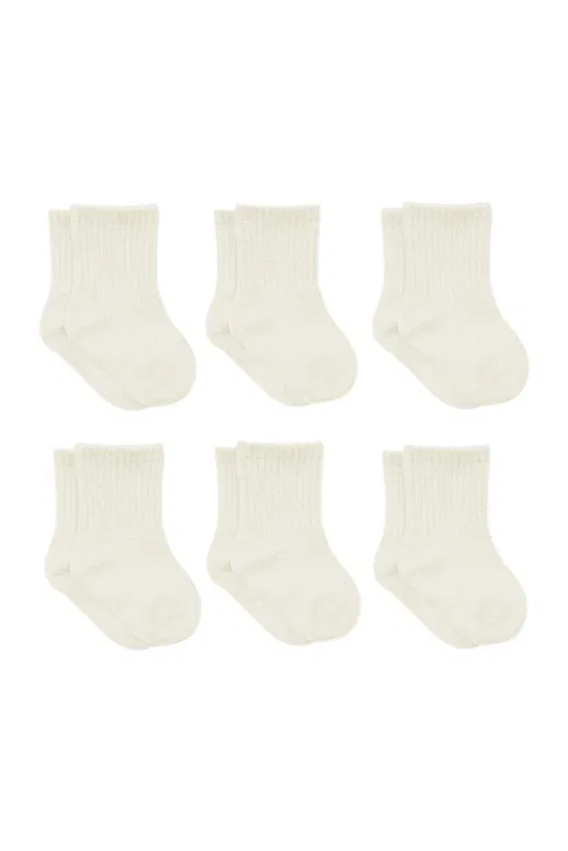 Детские носки для новорожденных хлопковые 6 шт Bistyle, Nude Color