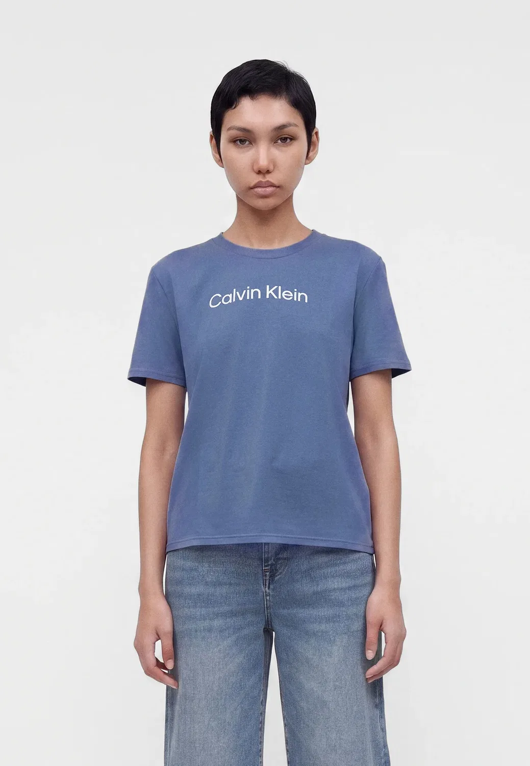 Обычная спортивная футболка с принтом Calvin Klein, Stone Hard Blue