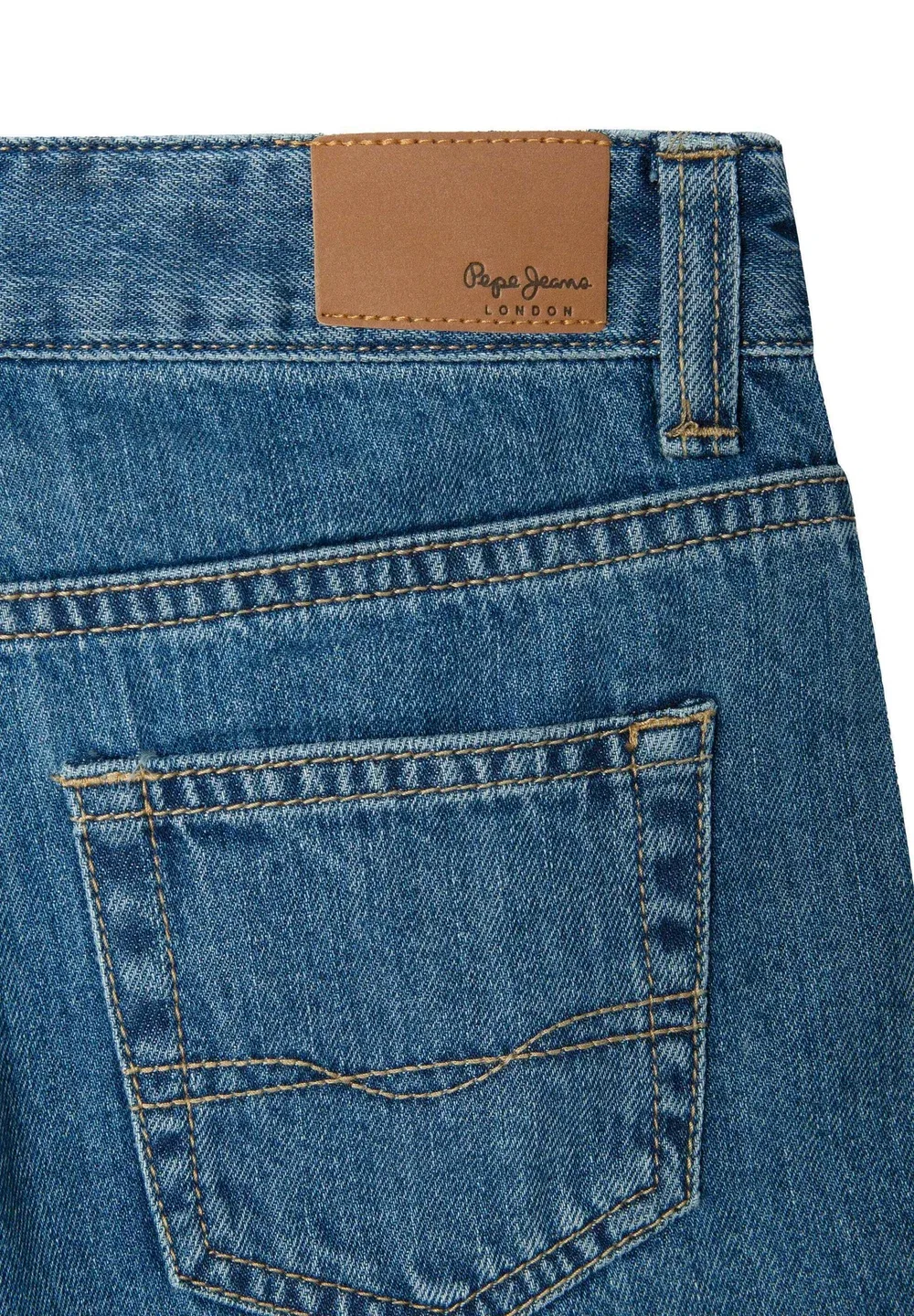 Шорты А-силуэта, короткие, с цветочным принтом - джинсовые шорты Pepe Jeans, Oz Admiral Blue Rigid Den — фото 4