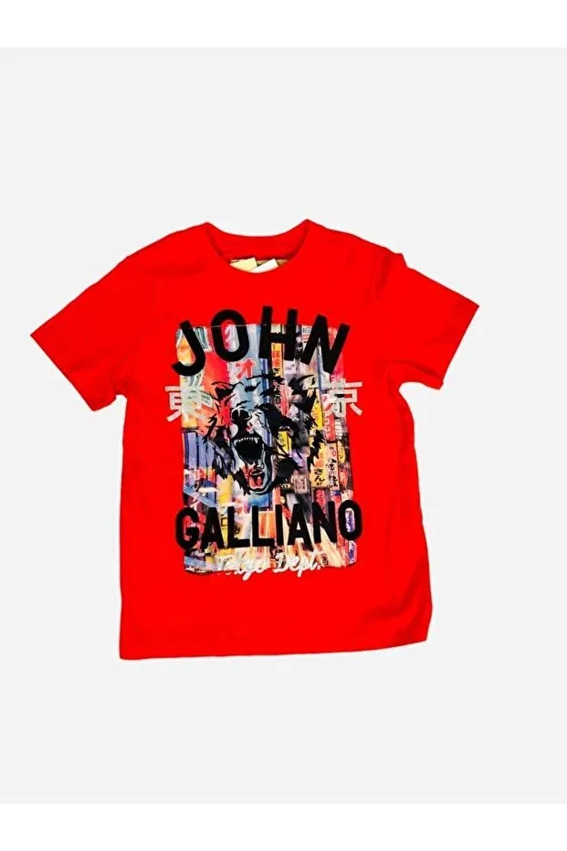Детская футболка для девочек хлопковая John galliano Tomstore, Red