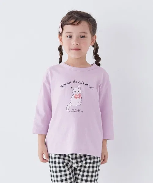 Детская футболка с длинным рукавомGITA, Purple