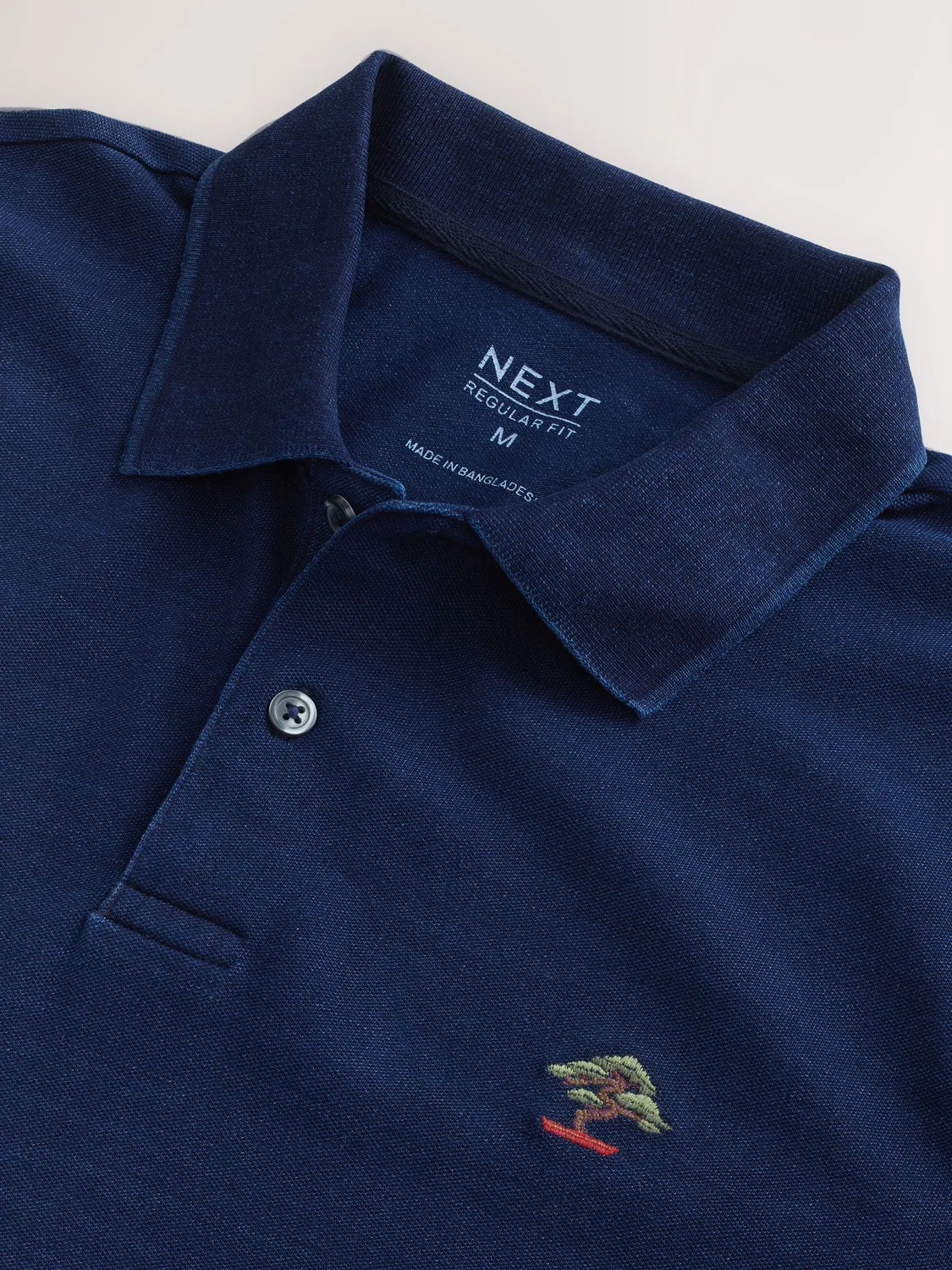 Поло с вышивкой бонсай, Regular Fit Next, Blue Indigo