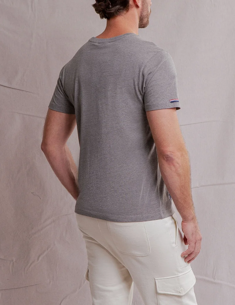 Футболка с круглым вырезом U.S. Polo Assn. Supima Cotton, серый — фото 4
