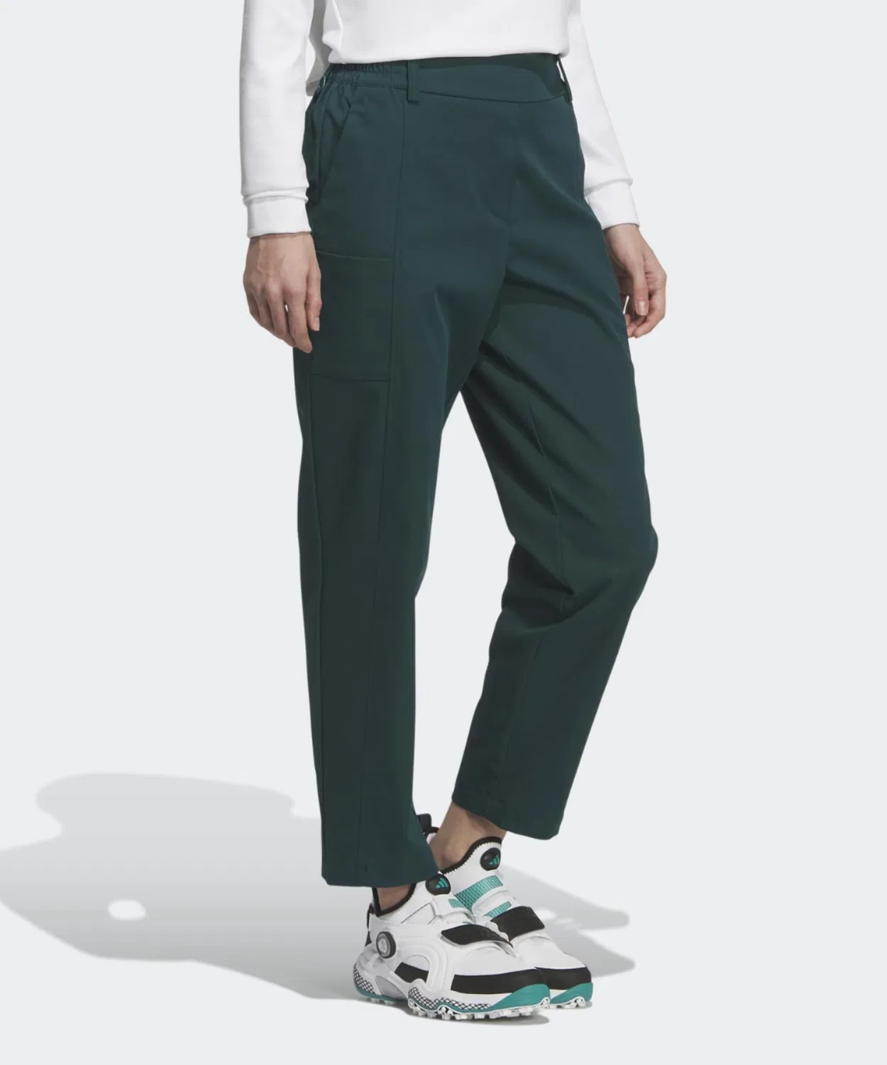 Женские спортивные брюки-карго с утягивающим эффектом Beyond the Course EX STRETCH Twisted Weave Ankle Cargo Pants Adidas, Green — фото 3