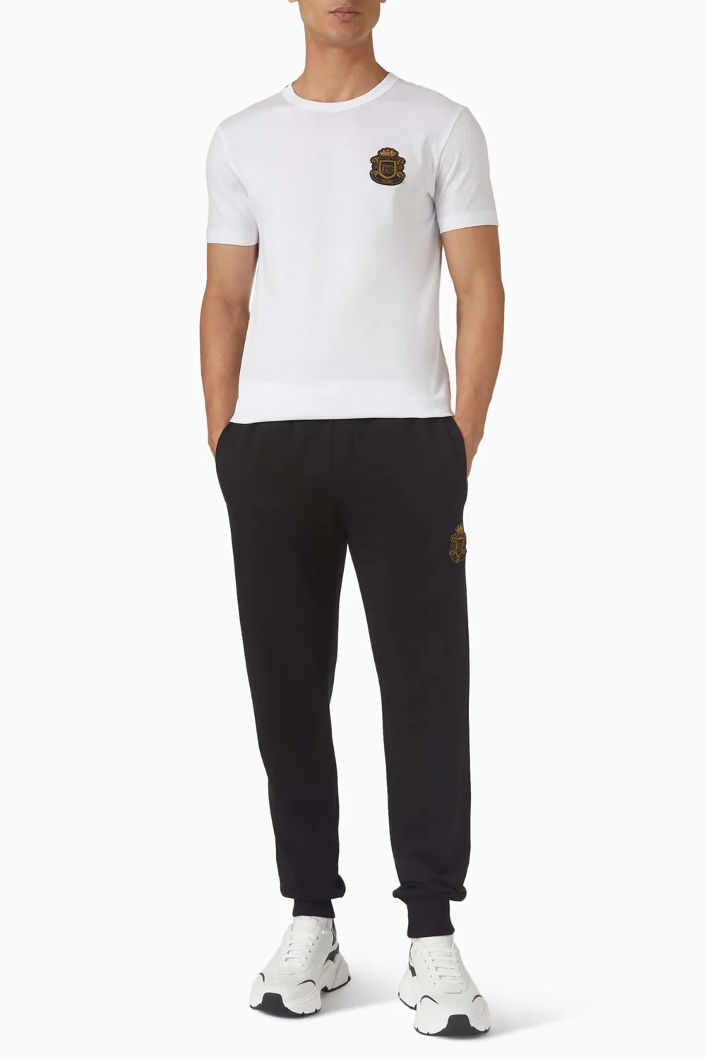 Футболка с коротким рукавом с патчем Heraldic DG Dolce & Gabbana, белый — фото 2