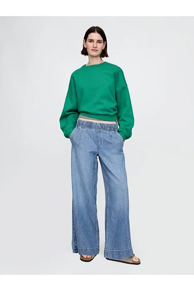 Женские джинсы со складками Gap, Blue-000