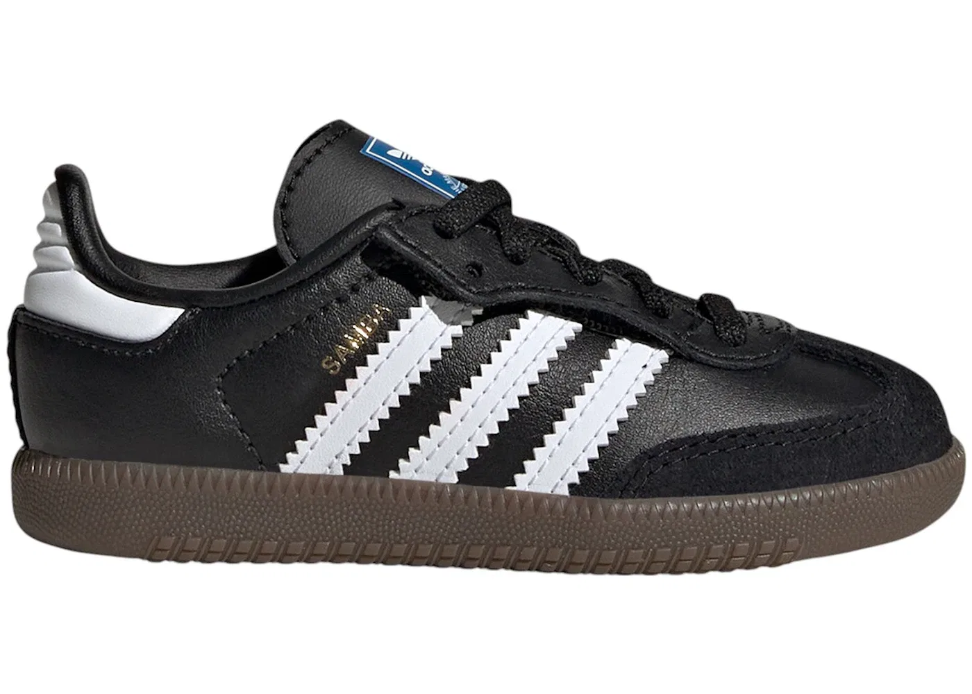 Детские кроссовки с закрытой шнуровкой Adidas Samba OG Comfort Closure, Cloud White Core Black Gum
