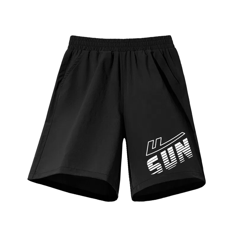 Детские шорты в спортивном стиле, H Line White Text Left Bottom K WARRIOR, Navy Blue — фото 3