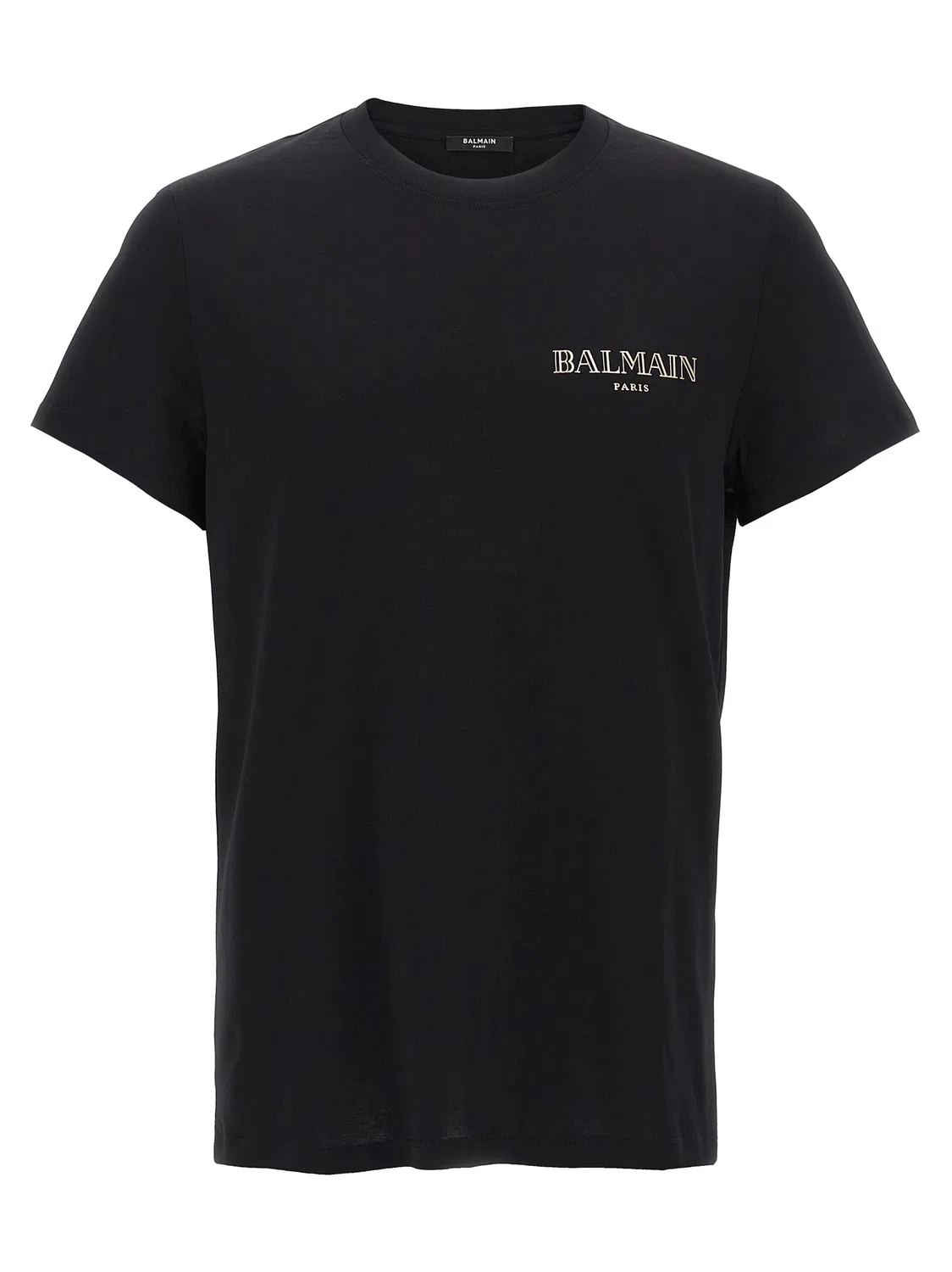 Мужская футболка с принтом-логотипом Balmain, черный