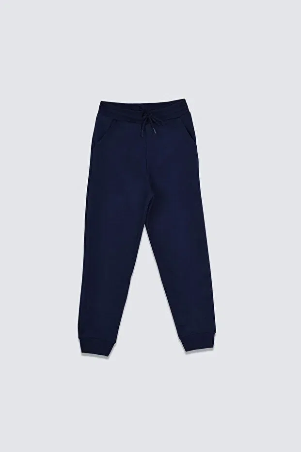 Детские спортивные штаны для мальчиков с эластичным манжетом Basics Zuzunga, Navy Blue