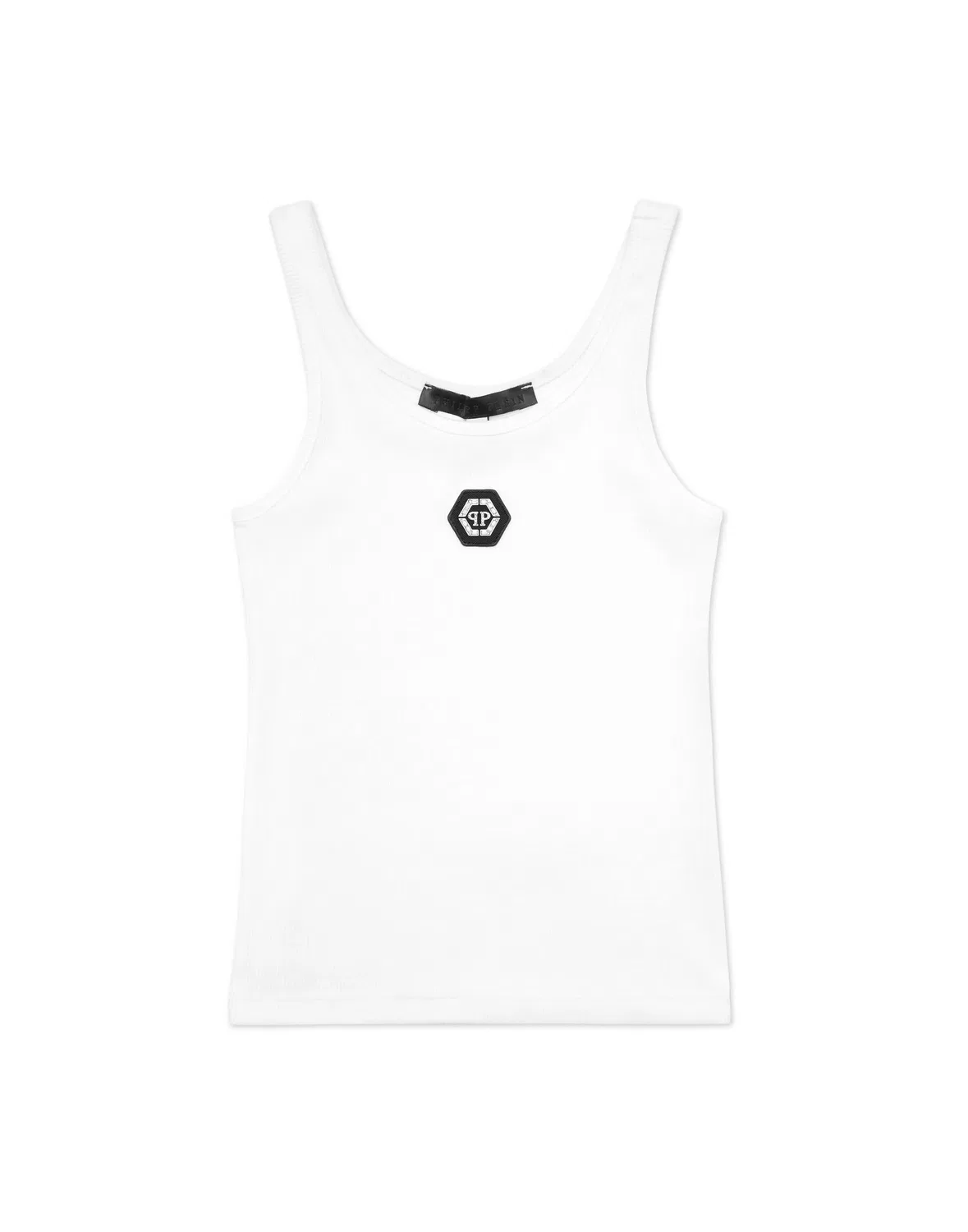Детская майка-борцовка с логотипом Jersey Rib Tank Top PHILIPP PLEIN, White