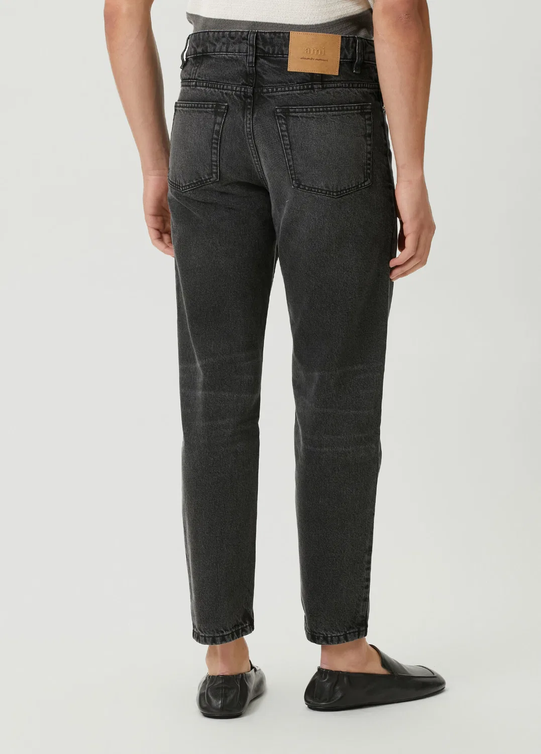 Джинсы Tapered Fit Ami Paris, black — фото 3