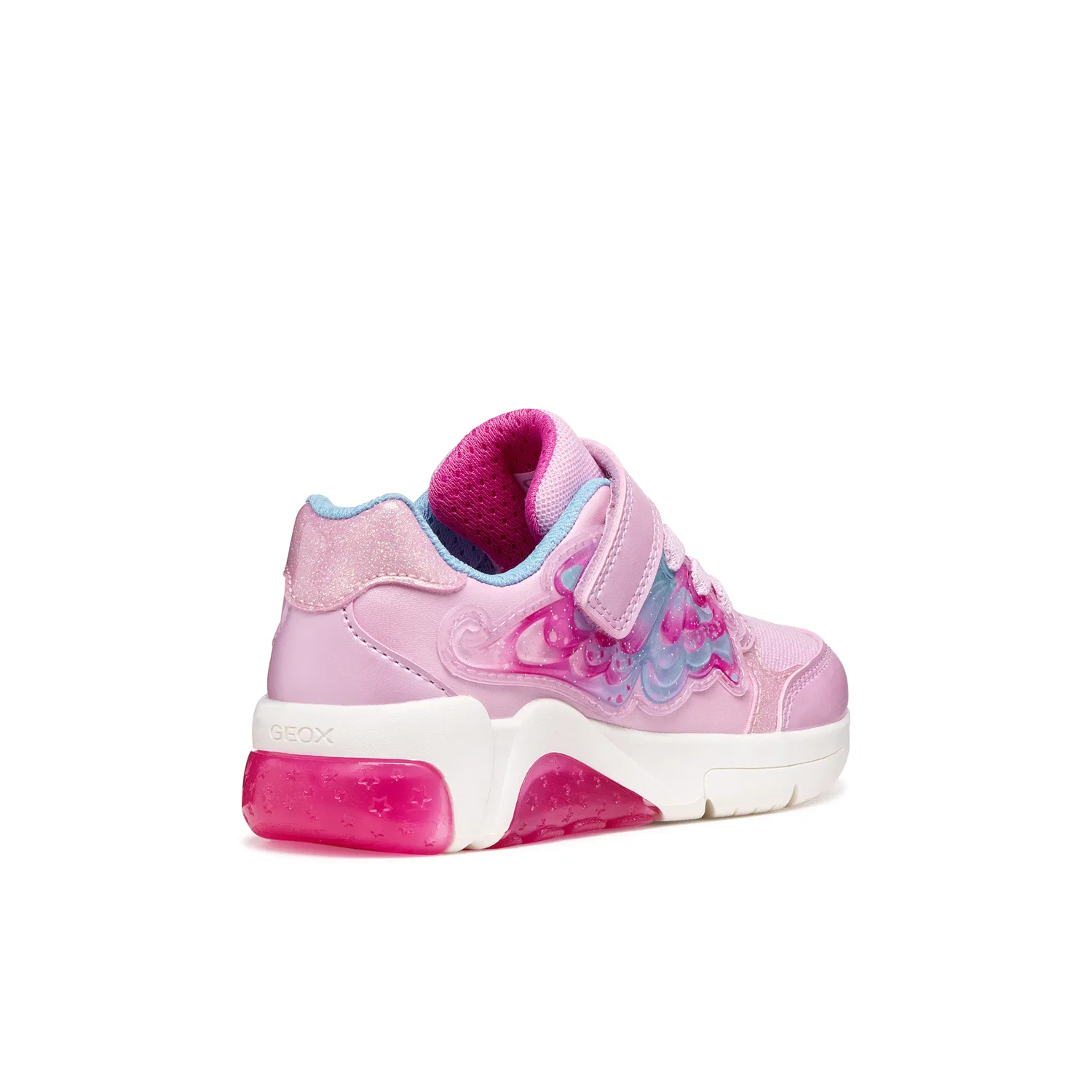 Детские кроссовки с подсветкой Geox, Pink/Light Blue — фото 4