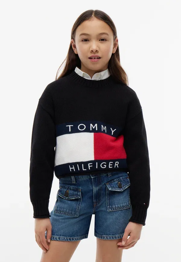 Джемпер хлопковый Heritage Tommy Hilfiger, черный
