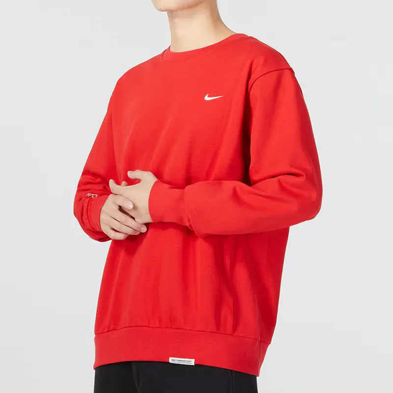 Свитшот с круглым вырезом Solo Swoosh Nike, красный — фото 4