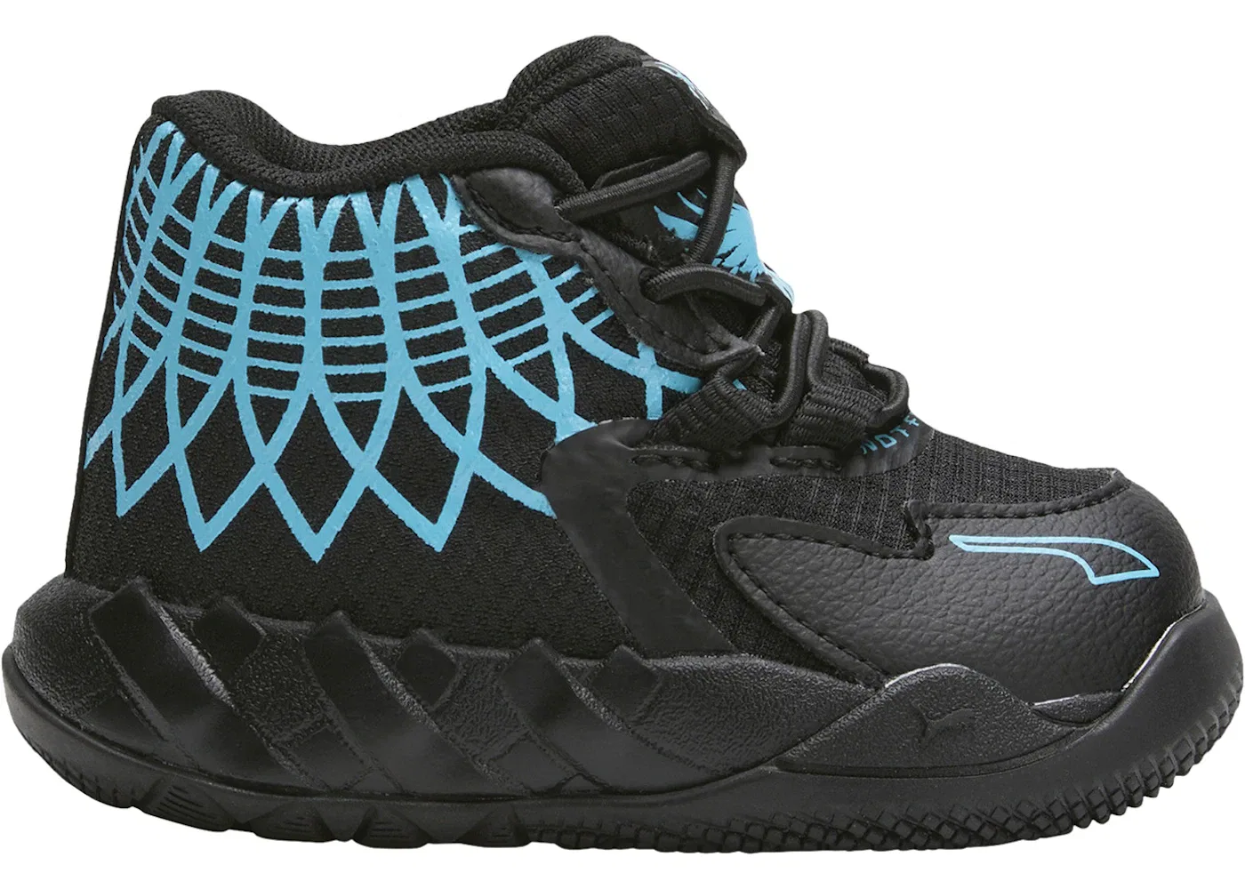Детские кроссовки для активного спорта Puma LaMelo Ball MB.01 Buzz City (TD), Black/Blue Atoll