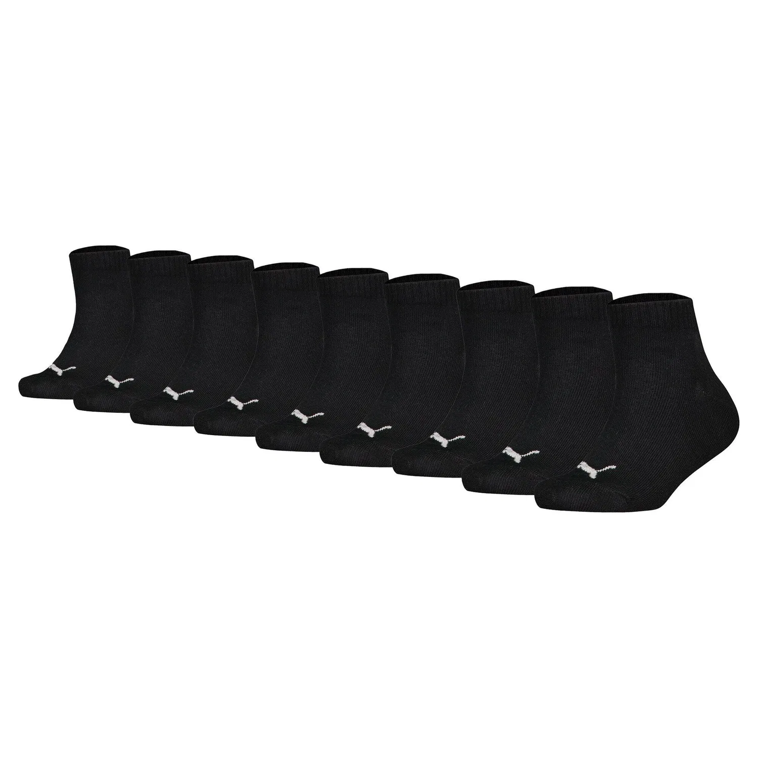 Детские носки с плоским швом Puma Plain Quarter ECOM 9P, Schwarz
