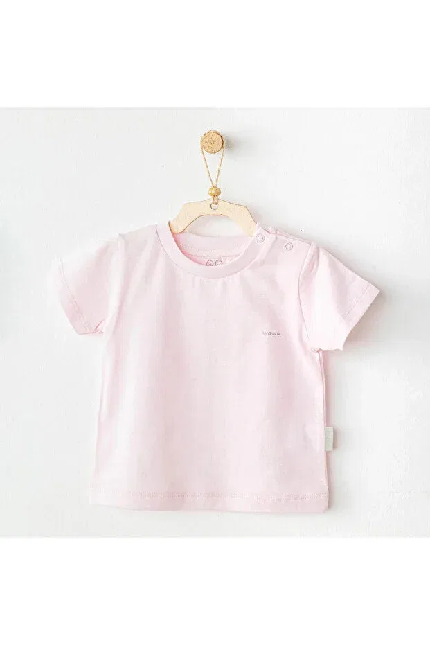 Детская футболка хлопковая с коротким рукавом Andywawa, Pink