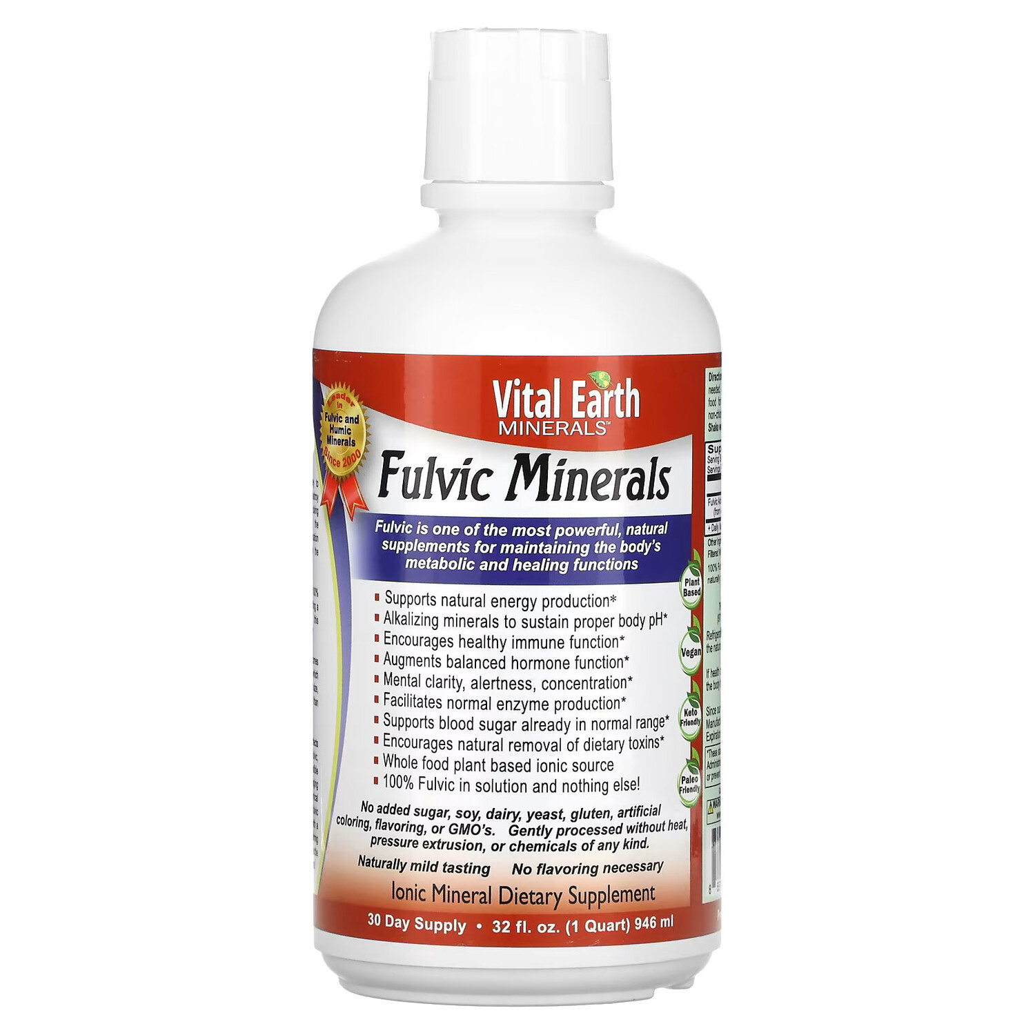 

Vital Earth Minerals, Fulvic Minerals, 946 мл (32 жидк. унции)