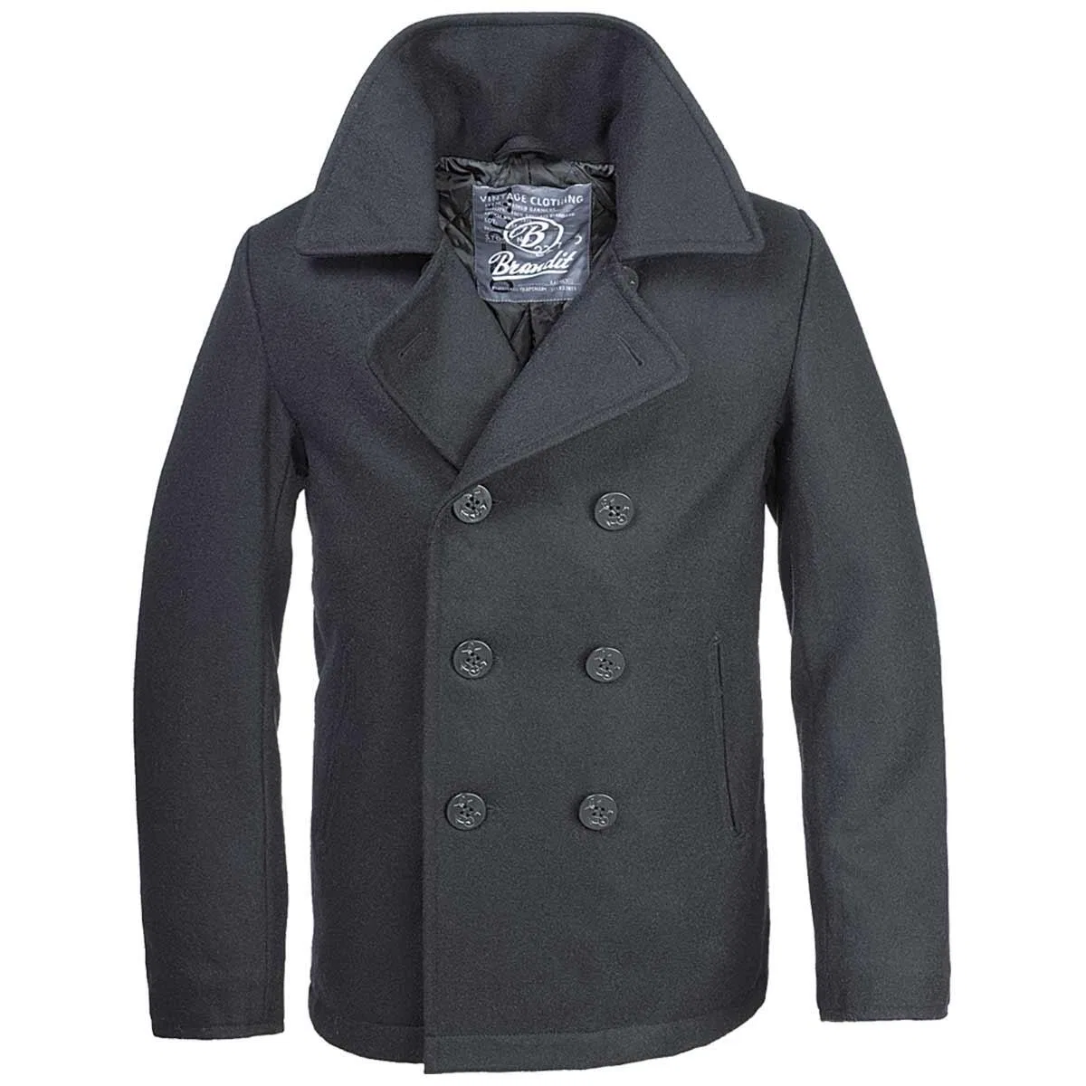 Мужское пальто Pea Coat Brandit, Schwarz