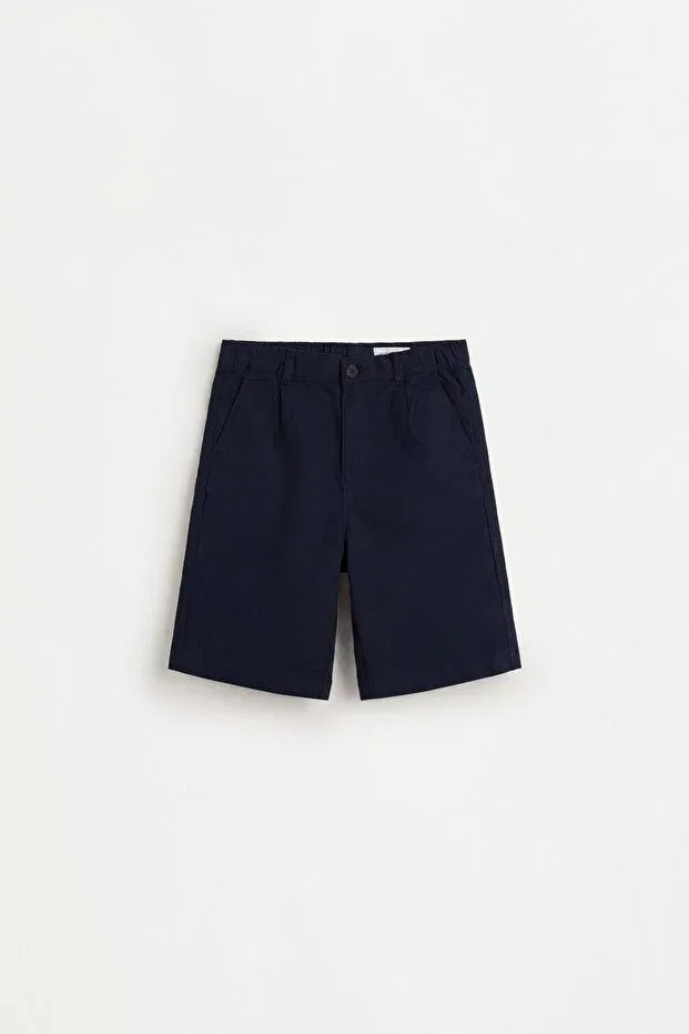 Детские шорты для мальчиков из льняной смеси Lefties, Navy Blue
