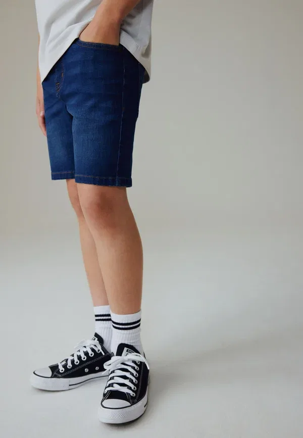 Шорты джинсовые Regular fit denim shorts Next, Dark Blue, темно-синий — фото 3