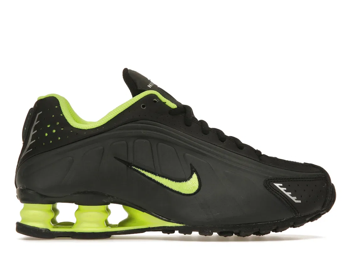 Детские кроссовки Lifestyle Nike Shox R4, Black/Anthracite/Metallic Silver/Volt