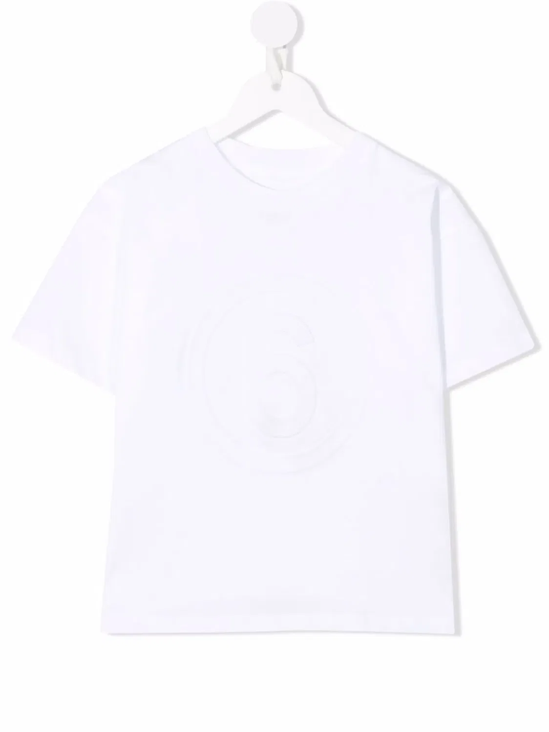 Детская футболка с логотипом MM6 Maison Margiela, белый