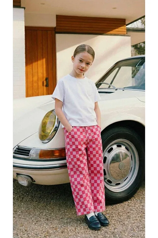 Детские брюки для девочек с принтом Balloon Pants Minimorakids, Pink — фото 2