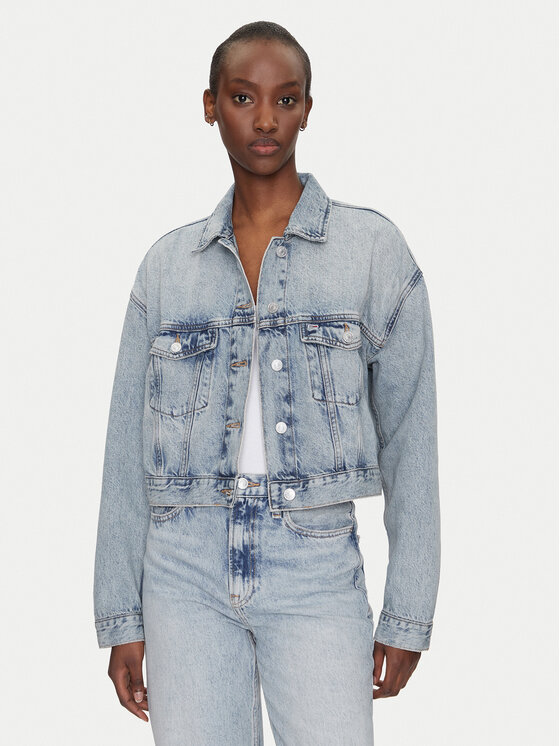 

Джинсовая куртка обычного кроя DW0DW21289 Tommy Jeans, синий