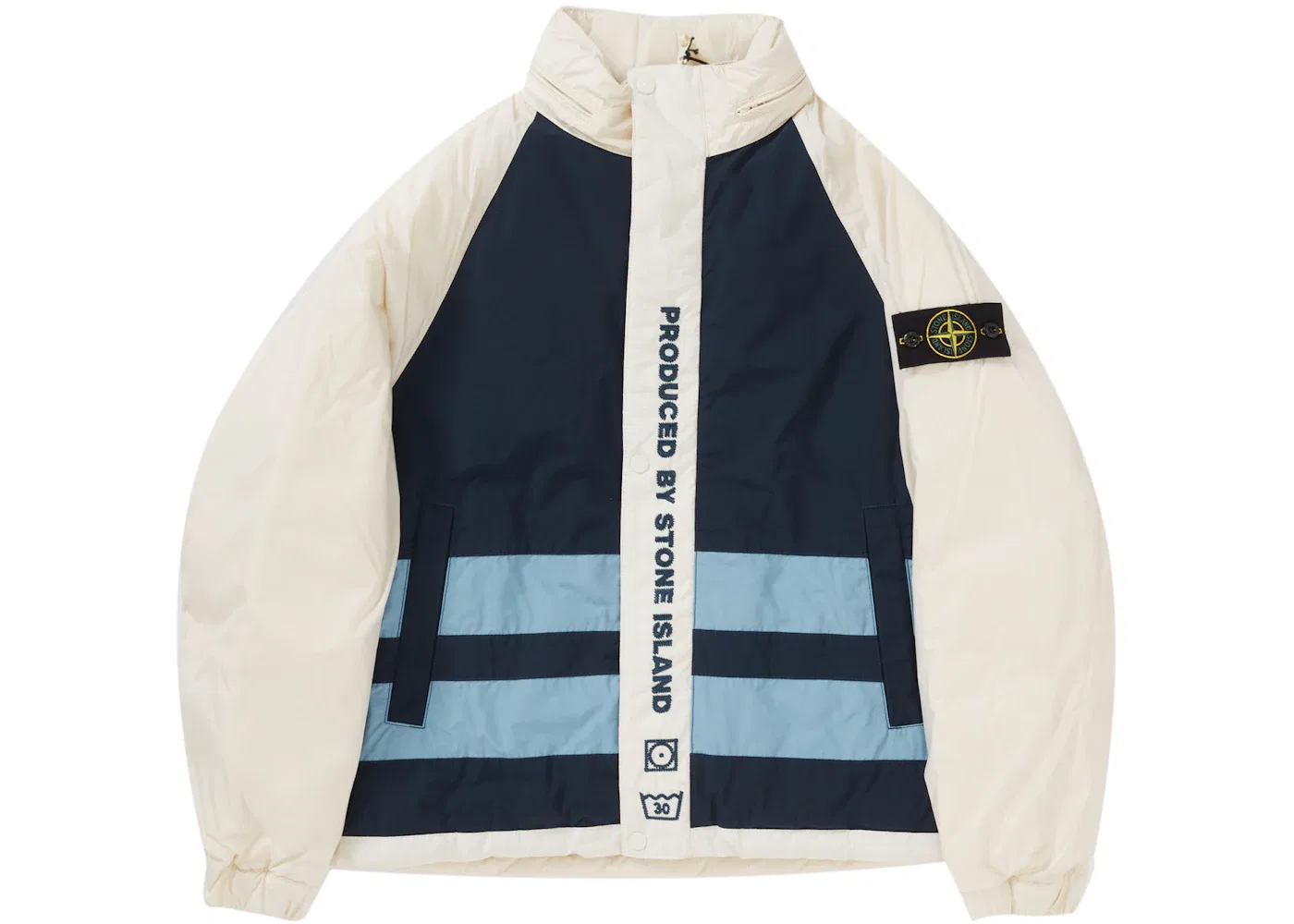 Мужская пуховая куртка reversible с наполнителем Supreme Stone Island, White — фото 2