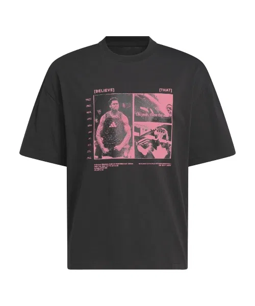 Мужская футболка с коротким рукавом с принтом ANTHONY EDWARDS DFTW TEE 2 Adidas, Черный