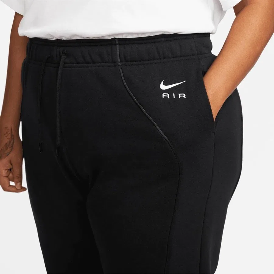 Женские спортивные брюки с принтом Air Plus Mid Rise Piping Detail Joggers Alligator Fleece Nike, Черный — фото 3